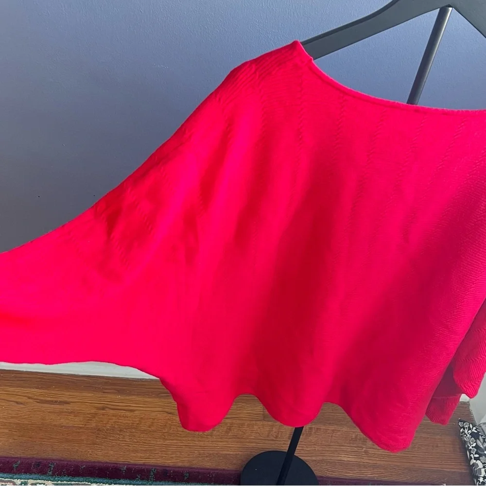 Cyrus Red Knit Top Dolman Sleeves 2XL - Picture 5 of 5